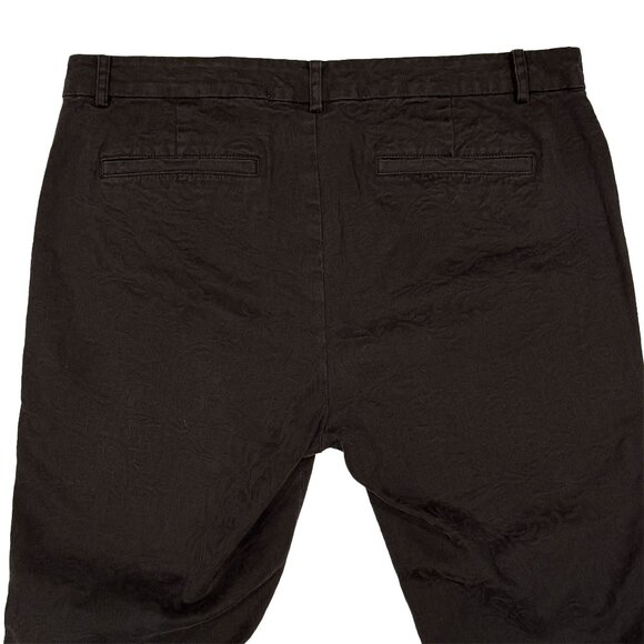 Lauren Ralph Lauren Black Jacquard Pants Size 12 Slim Trousers - Picture 5 of 8